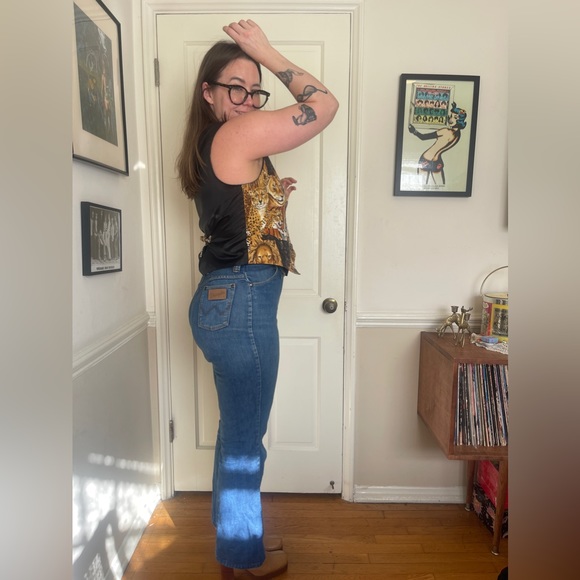 80s-90s Vintage Village Flair Big Cat Vest - Picture 3 of 7